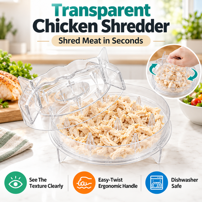✨Transparent Chicken & Meat Shredder – Ergonomic, BPA-Free, Dishwasher Safe