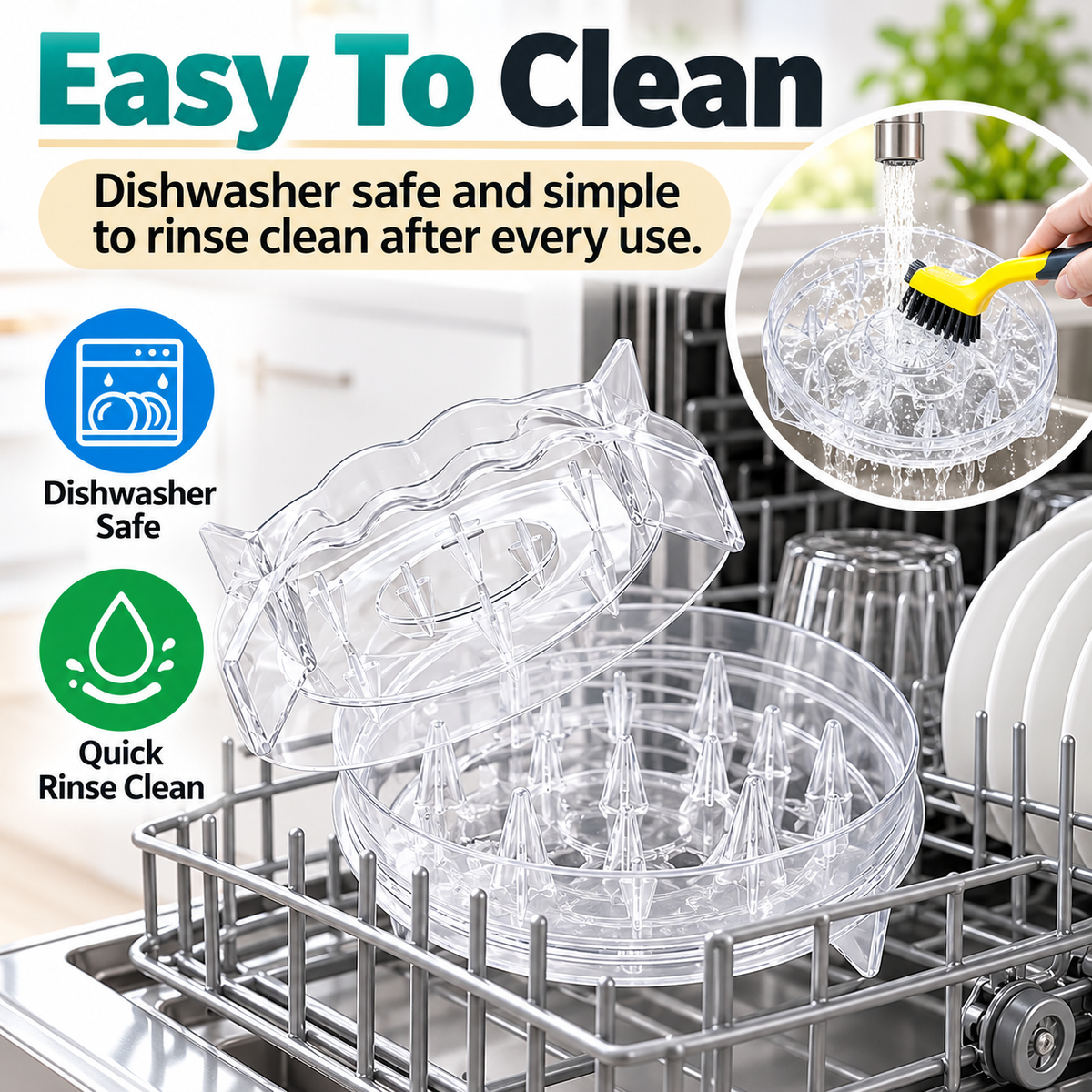 ✨Transparent Chicken & Meat Shredder – Ergonomic, BPA-Free, Dishwasher Safe