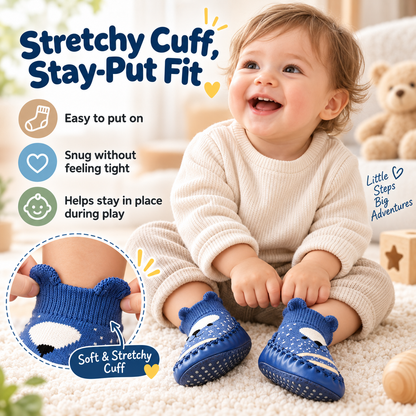 ✨Cute Cartoon Baby Walker Socks – Non-Slip Adhesive Boat Socks for Spring & Fall