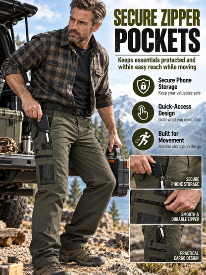 ✨Men's Tactical Cargo Work Pants – Water-Resistant Multi-Pocket Utility for Hiking & Outdoor