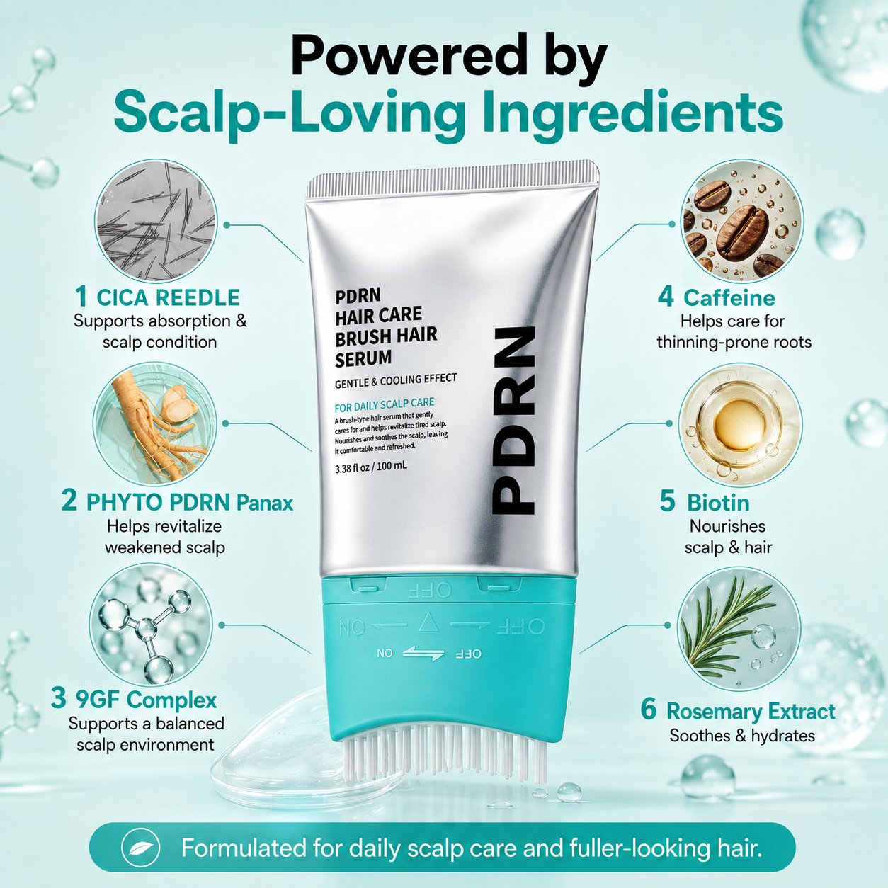 ✨ Korean PDRN Hair Essence – Liquid Microneedling Action, Fuller Roots & Healthier Scalp