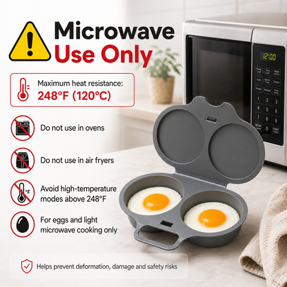 🍳 Easy-Clean Egg Cooker – Food-Grade PP, Dishwasher-Safe, Quick Healthy Breakfast Gadget