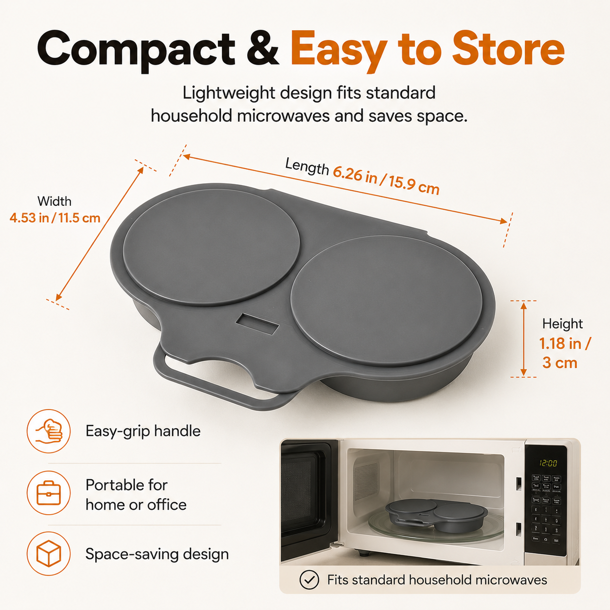 🍳 Easy-Clean Egg Cooker – Food-Grade PP, Dishwasher-Safe, Quick Healthy Breakfast Gadget