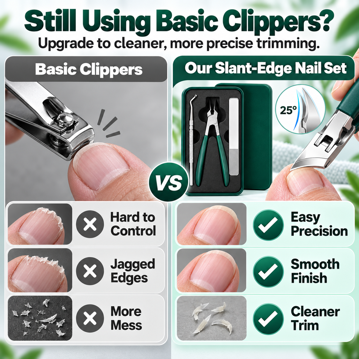 ✂️Curved Nail Clipper 3-Pack • Perfect for Elderly & Tough Nails