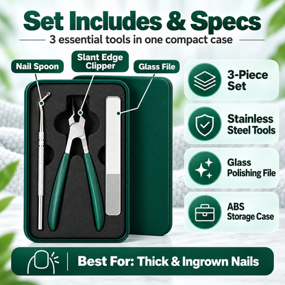 ✂️Curved Nail Clipper 3-Pack • Perfect for Elderly & Tough Nails