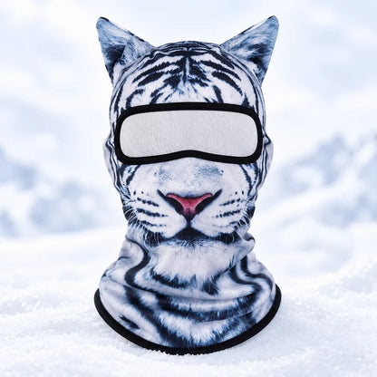 ✨3D Cat Ski Mask with Ears – Funny Windproof Balaclava for Skiing & Festivals