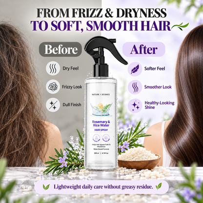 ✨Rosemary & Rice Water Hair Mist | 100% Natural | Soft, Smooth & Non-Greasy