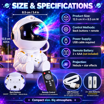 ✨LED Astronaut Galaxy Projector – Remote Control Nebula Star Light for Bedroom & Living Room Decor