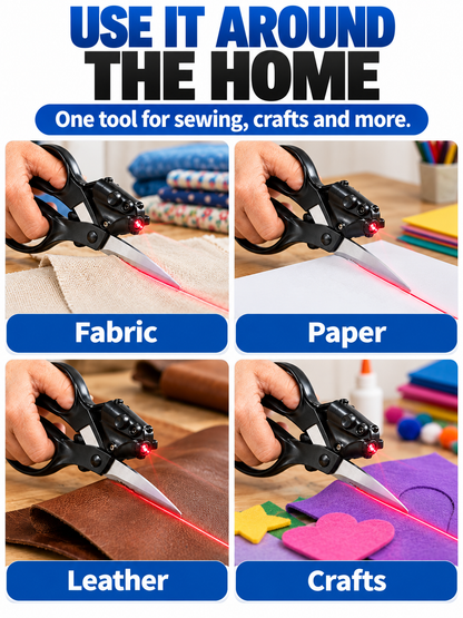 ✂️ Craft Tool Deal – Laser Guide Precision Cutting Scissors 📐 Heavy-Duty Stainless Steel Blades with Ergonomic Grip for Sewing & DIY Projects ✨