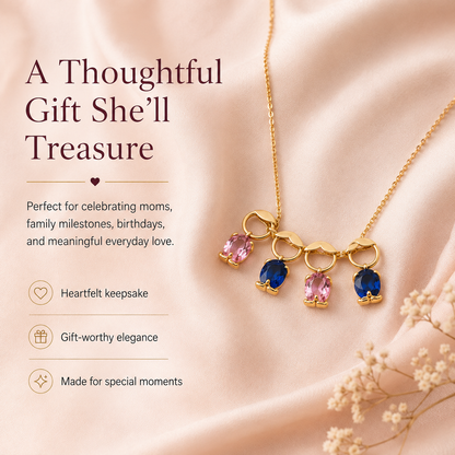 👩‍👧‍👦 Mom and Children Necklace – Meaningful Jewelry for Family Bonding 🌸
