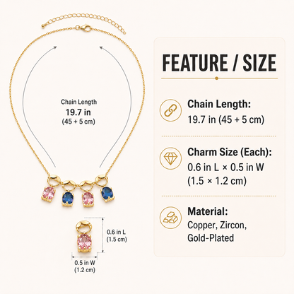 👩‍👧‍👦 Mom and Children Necklace – Meaningful Jewelry for Family Bonding 🌸
