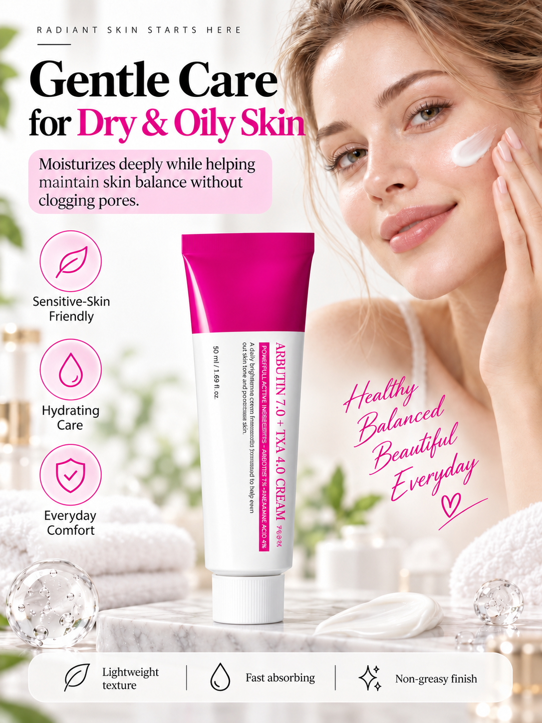 ✨Arbutin 7% + Tranexamic Acid 4% Cream – Dark Spot Corrector & Brightening Moisturizer