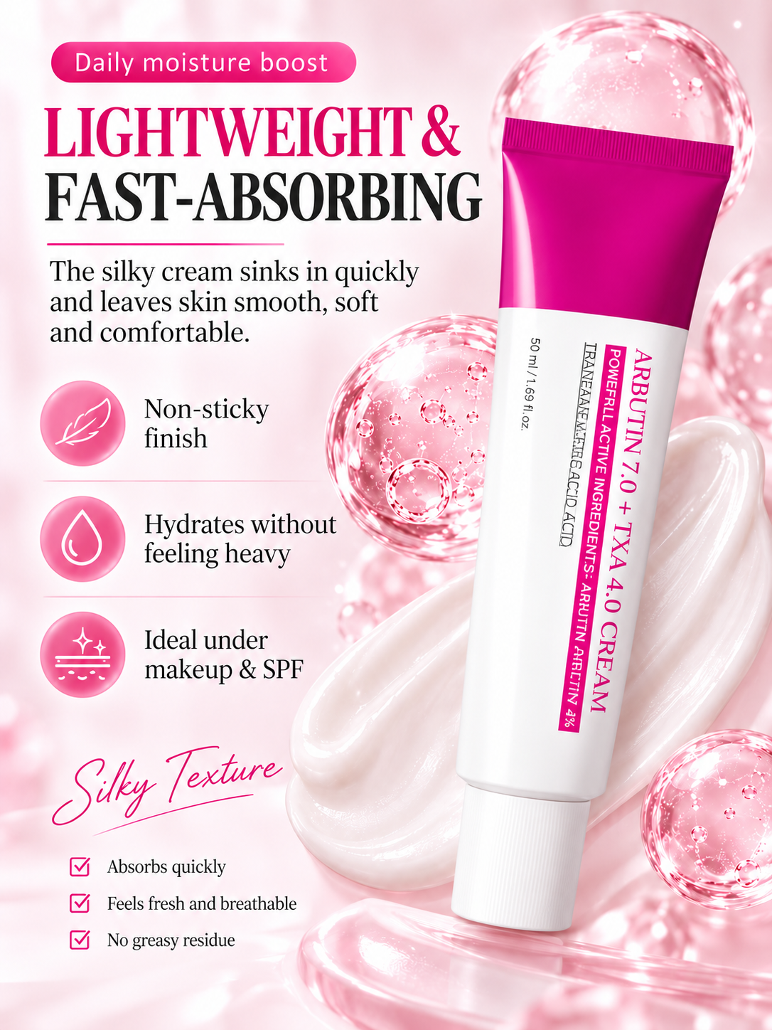 ✨Arbutin 7% + Tranexamic Acid 4% Cream – Dark Spot Corrector & Brightening Moisturizer