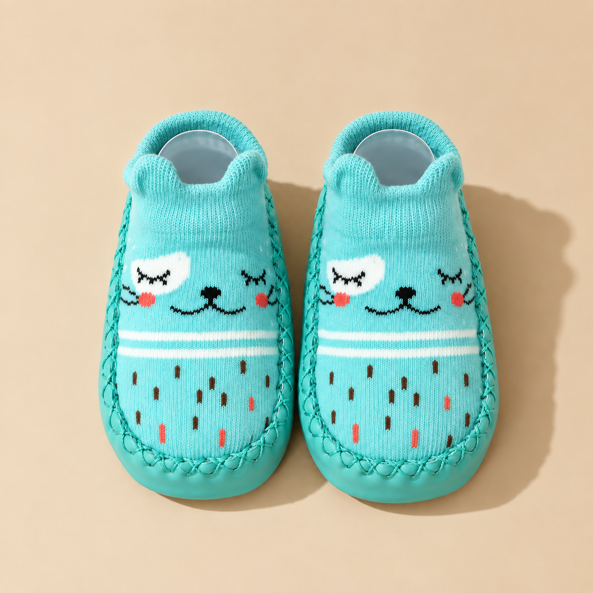 ✨Cute Cartoon Baby Walker Socks – Non-Slip Adhesive Boat Socks for Spring & Fall