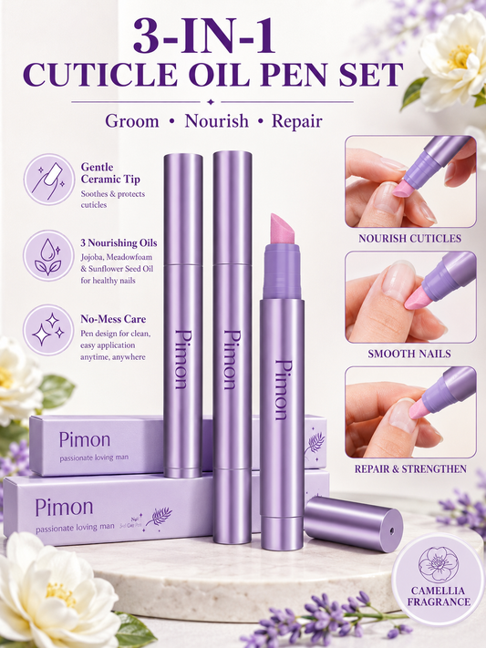💅 Nail Care Oil Pen 🌸✨ Cuticle Pusher Moisturizing Strengthening Repair Pen for Dry Damaged Nails & Hangnails