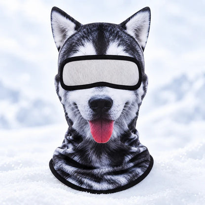 ✨3D Cat Ski Mask with Ears – Funny Windproof Balaclava for Skiing & Festivals