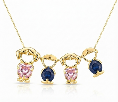 👩‍👧‍👦 Mom and Children Necklace – Meaningful Jewelry for Family Bonding 🌸