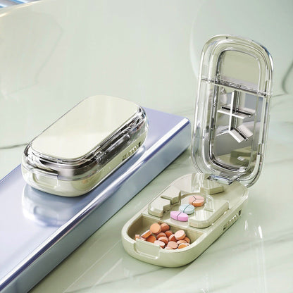 💊Upgrade-Designed Compact 3-in-1 Pill Splitter Organizer