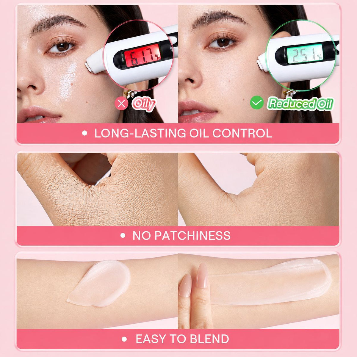 ✨Ultra-Blur Oil-Control Primer Gel – Silicone-Free, Smooths Fine Lines
