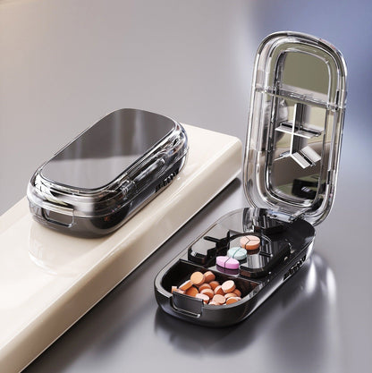 💊Upgrade-Designed Compact 3-in-1 Pill Splitter Organizer