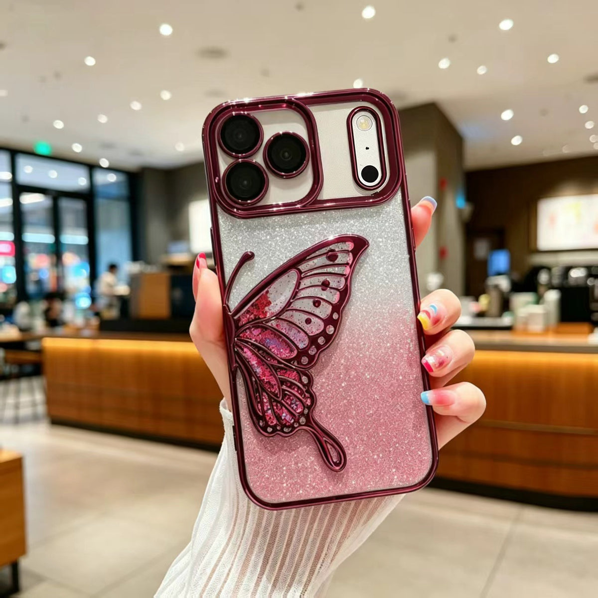 ✨ Glitter 3D Butterfly Case for iPhone 18 Pro & 18 Pro Max