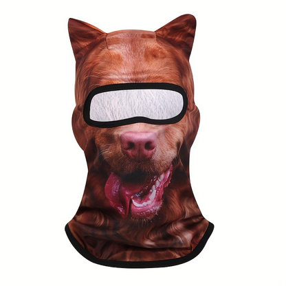 🐾❄️  3D Old Man Balaclava Cat Print Balaclava – Funny Full-Face Outdoor Hood Mask