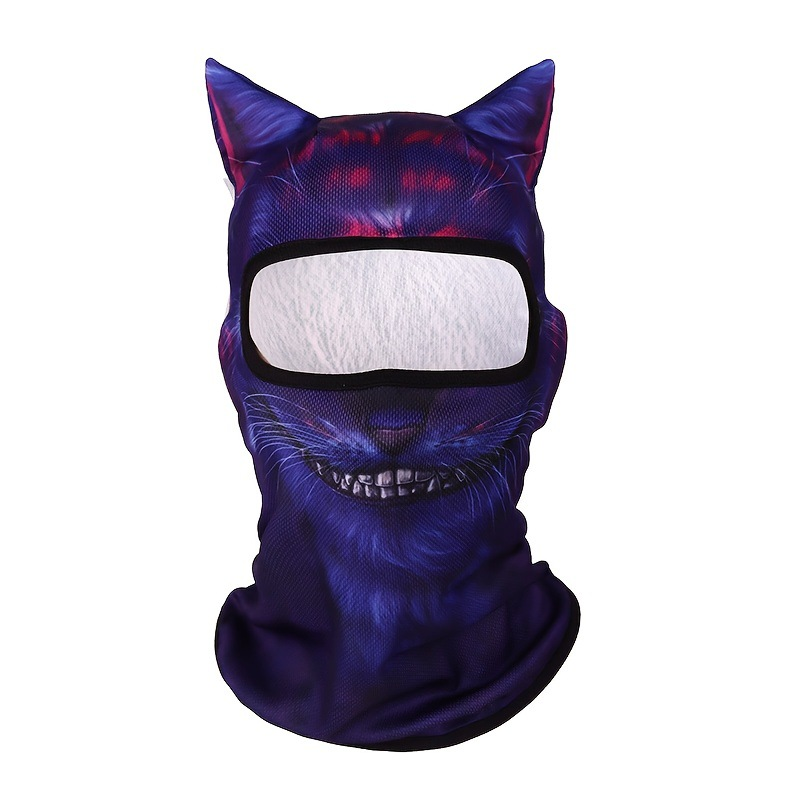 🐾❄️  3D Old Man Balaclava Cat Print Balaclava – Funny Full-Face Outdoor Hood Mask