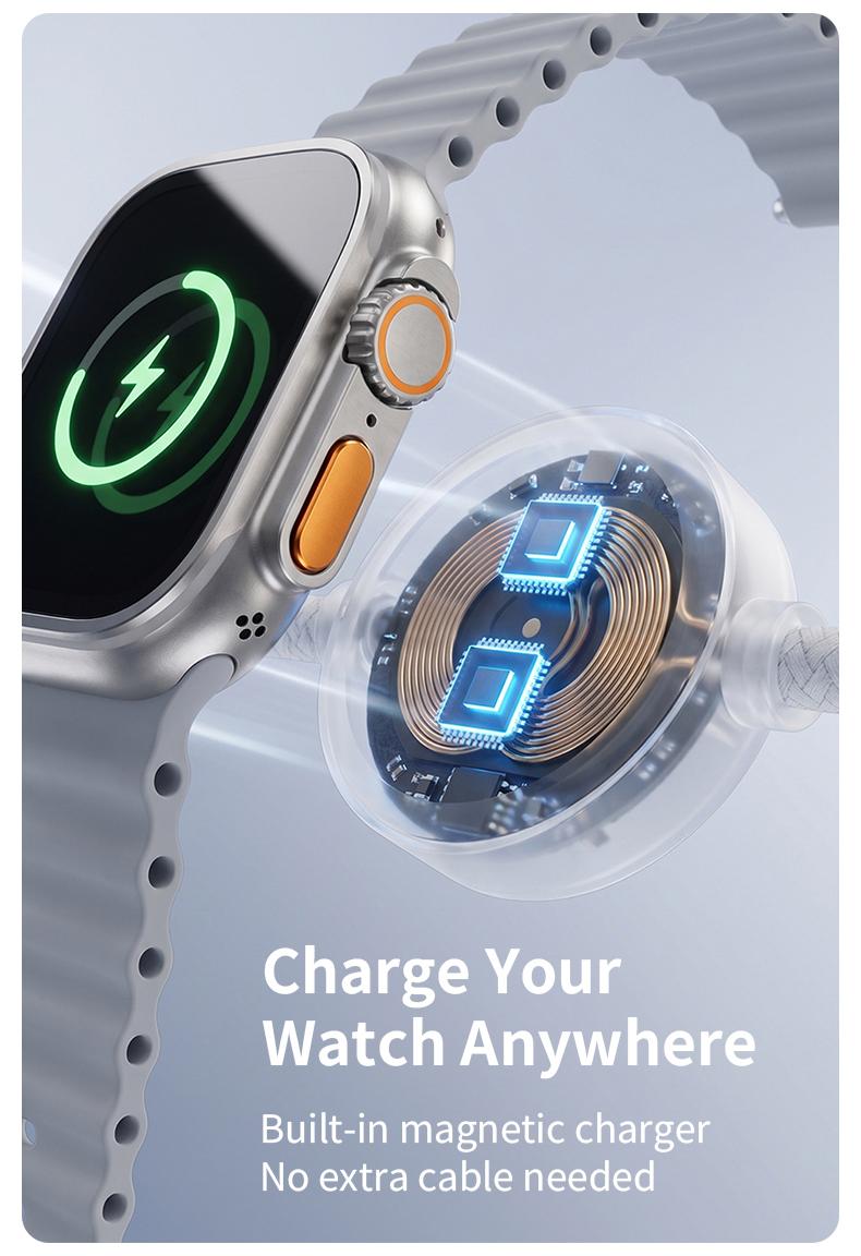 🔌240W 3-in-1 USB-C Travel Charger -Magnetic Watch Charging + 5FT Braided Cable