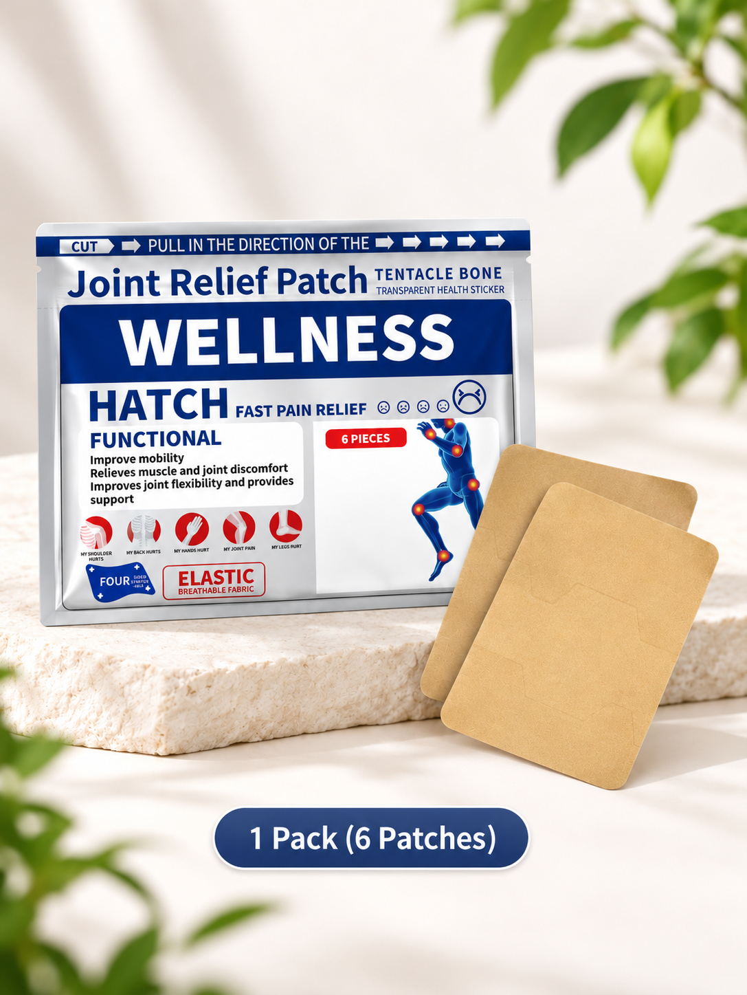🩹 Joint & Muscle Pain Relief Patches – Targeted Pain Relief for Knees, Shoulders & Back, Flexible Breathable Design