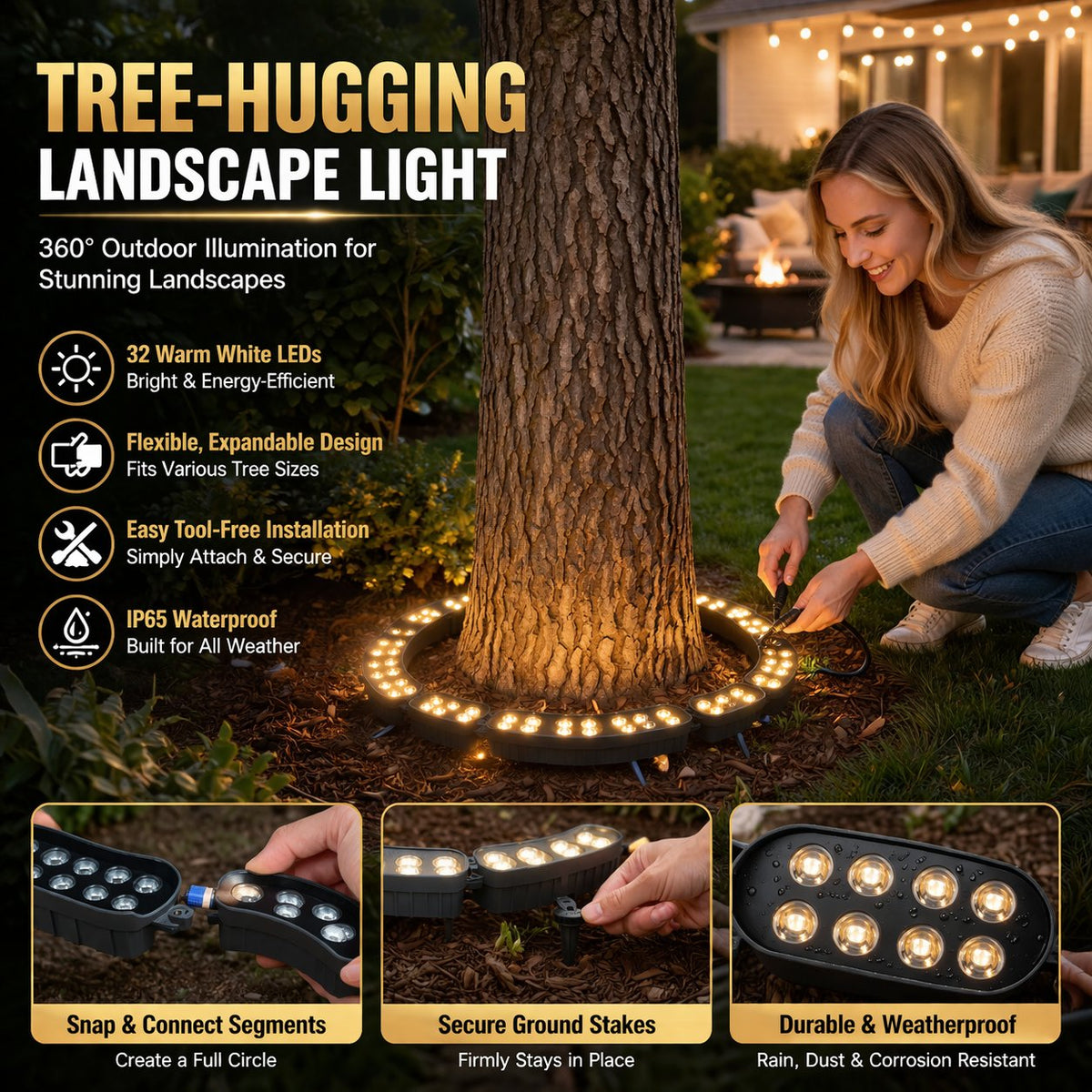 🌳 LED Tree Landscape Light | Give Your Garden a Warm Glow