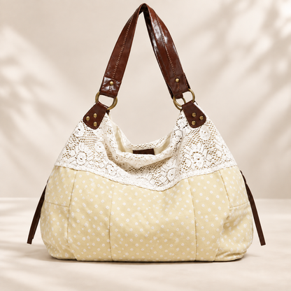 ✨Polka Dot Lace Slouchy Hobo Tote Bag for Women
