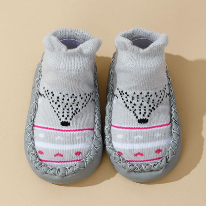 ✨Cute Cartoon Baby Walker Socks – Non-Slip Adhesive Boat Socks for Spring & Fall