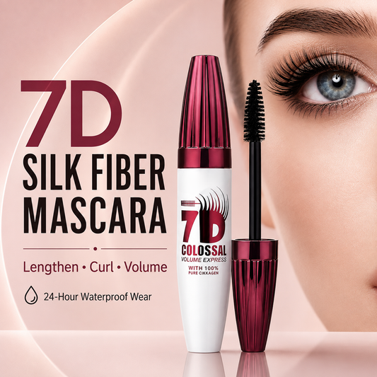 ✨ 7D Silk Fiber Mascara – 24H Waterproof Lengthening & Volumizing