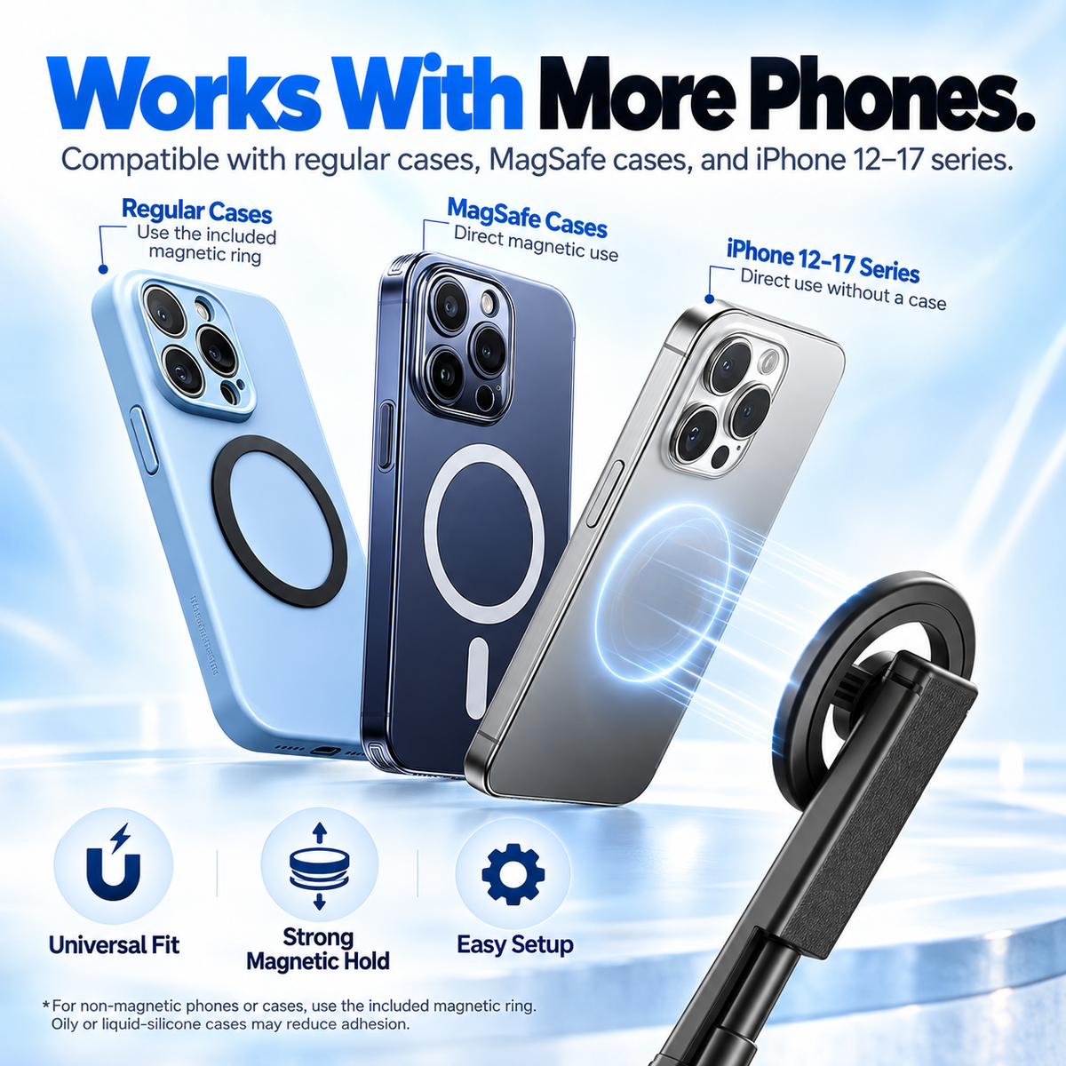 ✨Magnetic Pocket Selfie Stick – 4-in-1 Rechargeable Remote Control Quadrant, Perfect for Travel and Vlogging