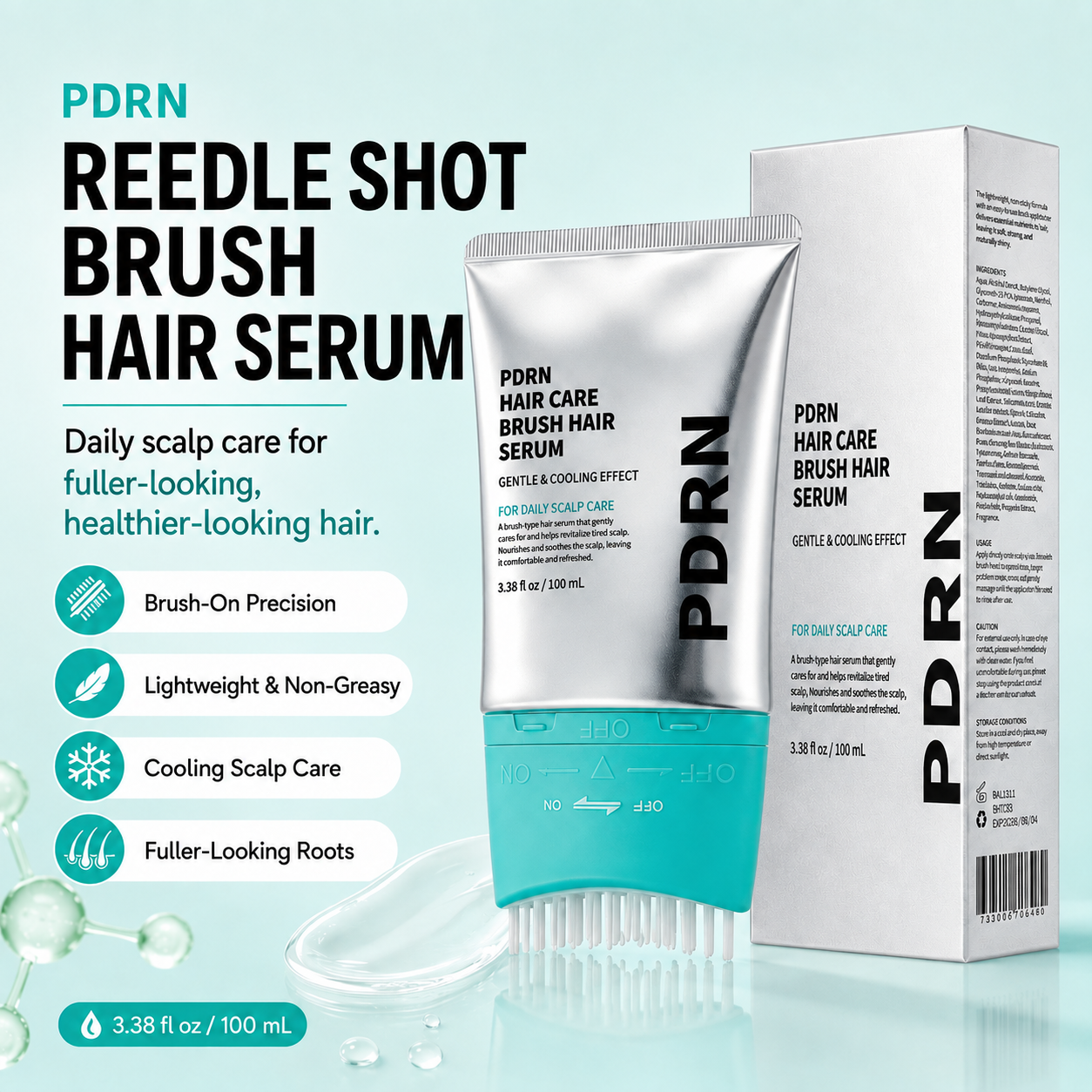 ✨ Korean PDRN Hair Essence – Liquid Microneedling Action, Fuller Roots & Healthier Scalp