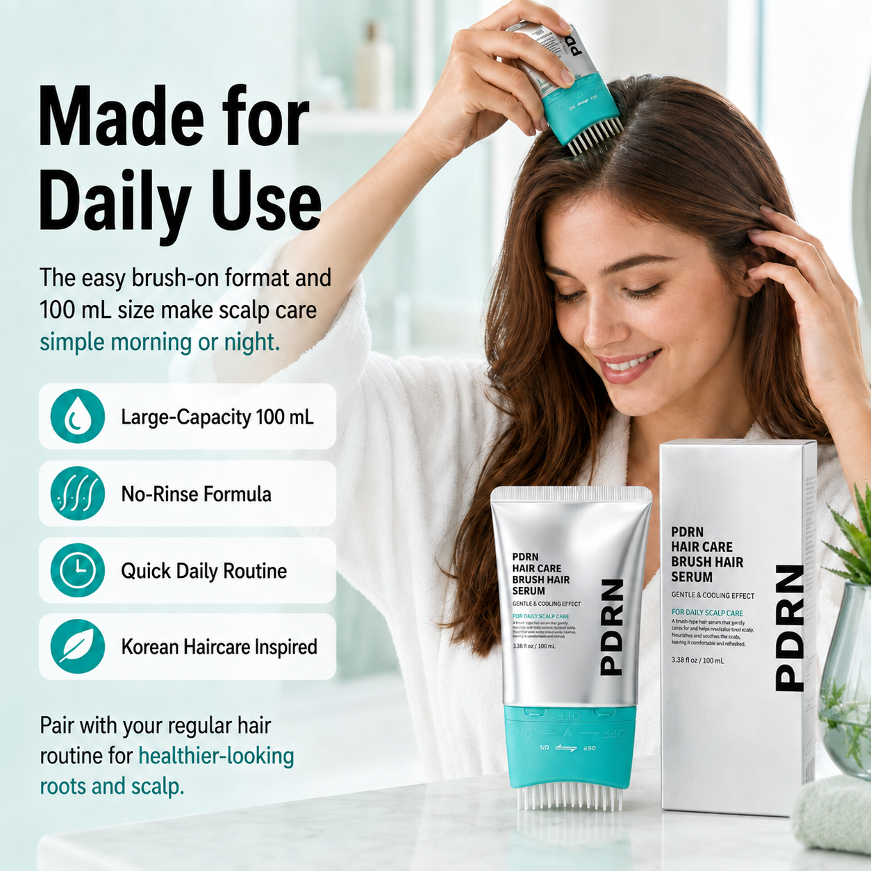 ✨ Korean PDRN Hair Essence – Liquid Microneedling Action, Fuller Roots & Healthier Scalp